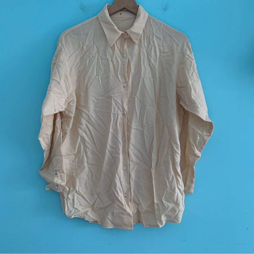 Peter Cohen Linen Blend Button Down Long Sleeve O… - image 1